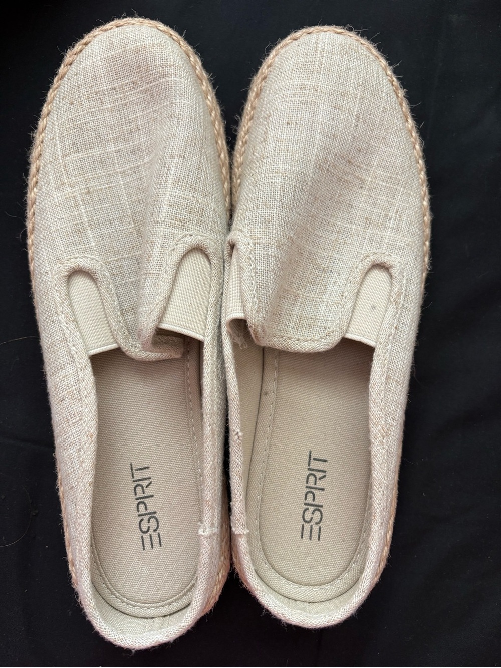Esprit Beige Canvas Slip-On Shoe - Size 6M